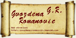 Gvozdena Romanović vizit kartica